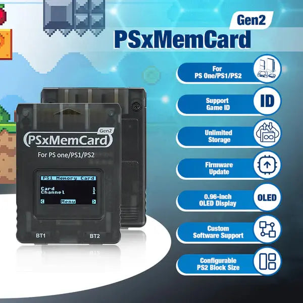Bitfunx PSxMemCard Gen2 for PS One PS1 PS2 
